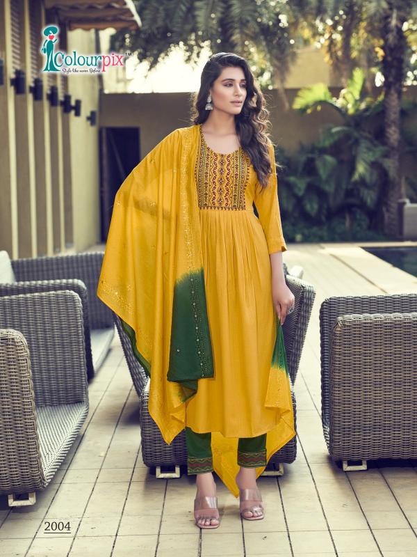 Colourpix Masatni Vol 2 Naira Cut Wear Kurti Pant With Dupatta